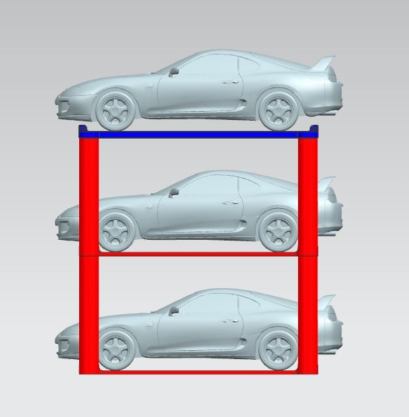 Miniatura 3 do modelo 3D 1/18 car model stackable rack