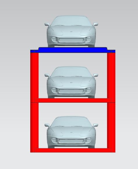Miniatura 5 do modelo 3D 1/18 car model stackable rack