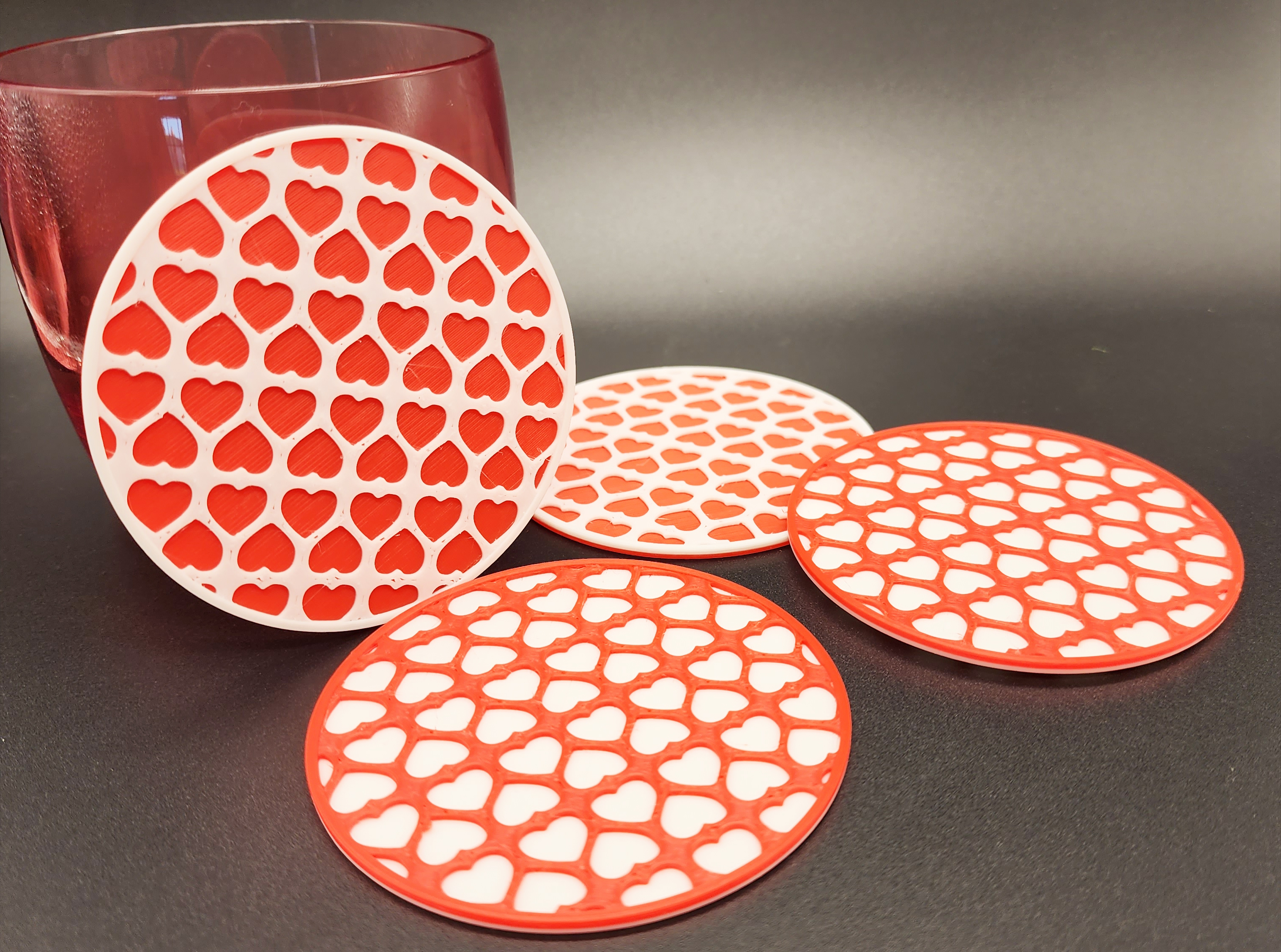 ♡ Heart Coasters 2 Color ♡