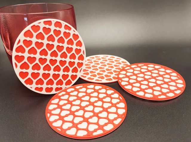 ♡ Heart Coasters 2 Color ♡