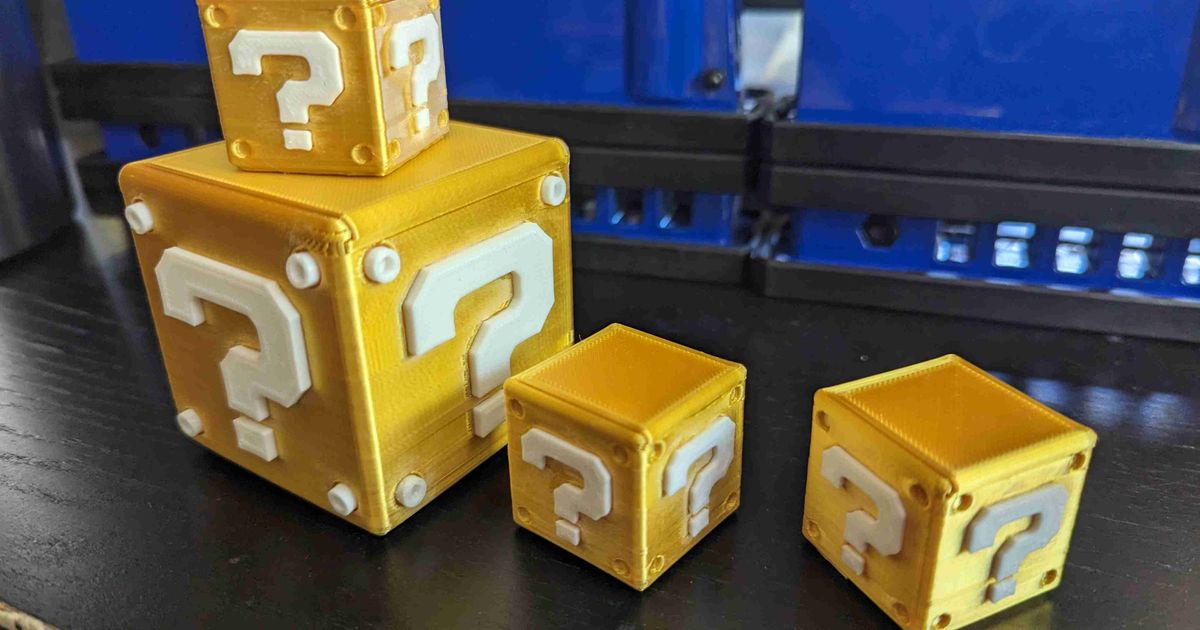 Mario Question Box with sliding lid and optional Switch cartridge ...