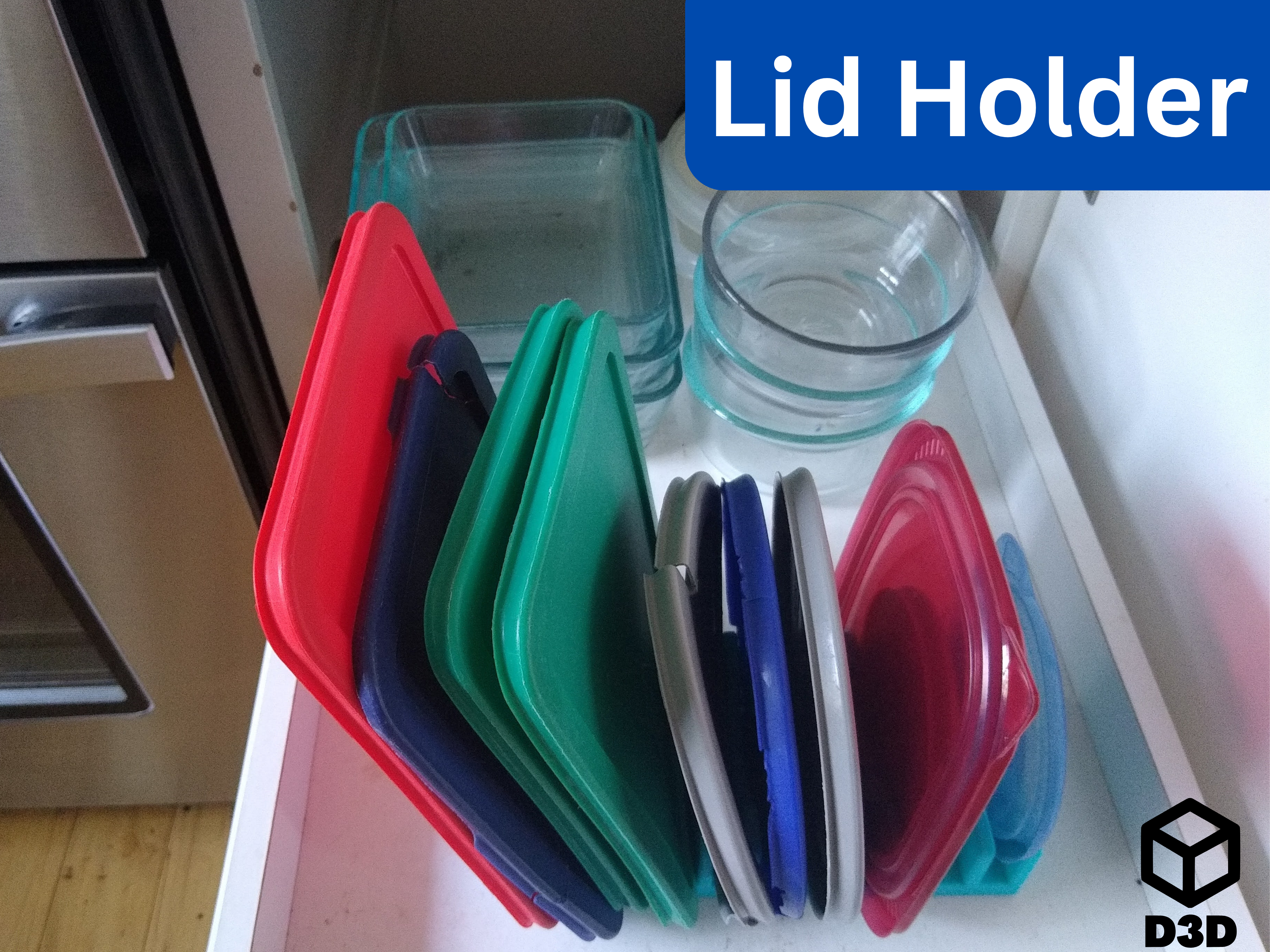 Tupperware Lid Holder by Devise3D