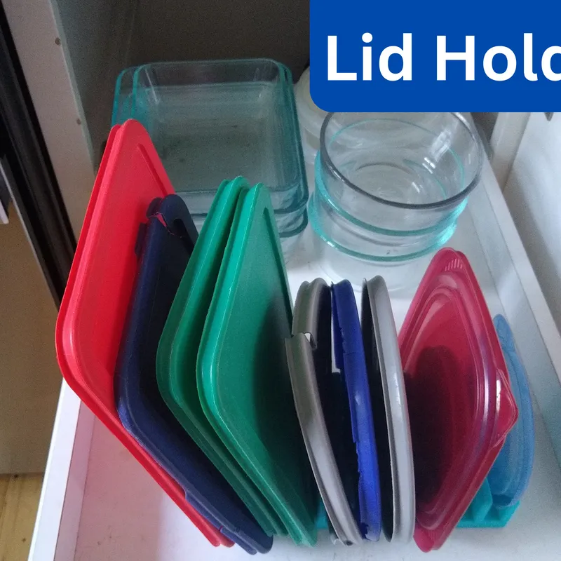 Free STL file Tupperware Lid Door Organizer 🚪・3D printer design