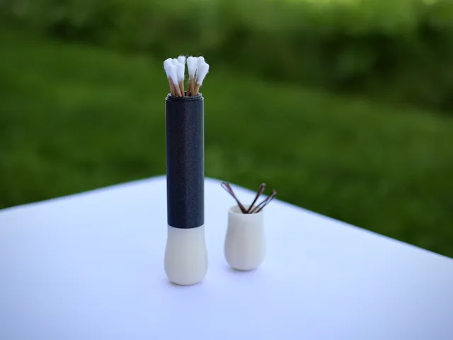 Q-Tip container / Travel container 2 compartments