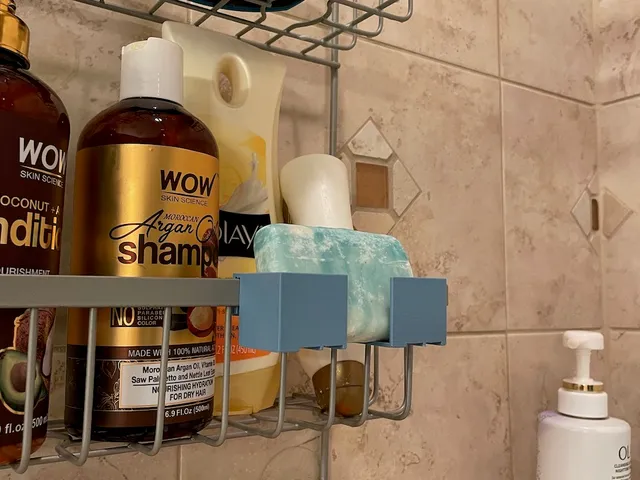 Soap holder for shower caddy