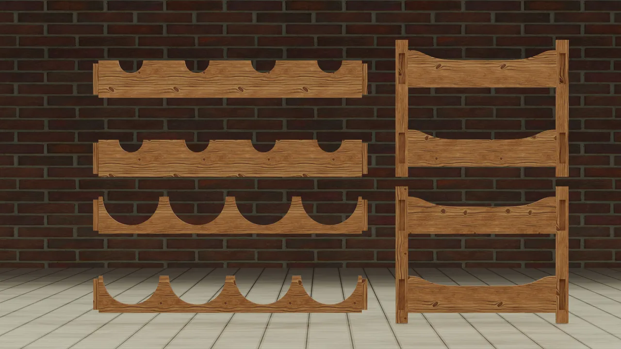 Water or Wine bottle storage rack by ATree, Download free STL model