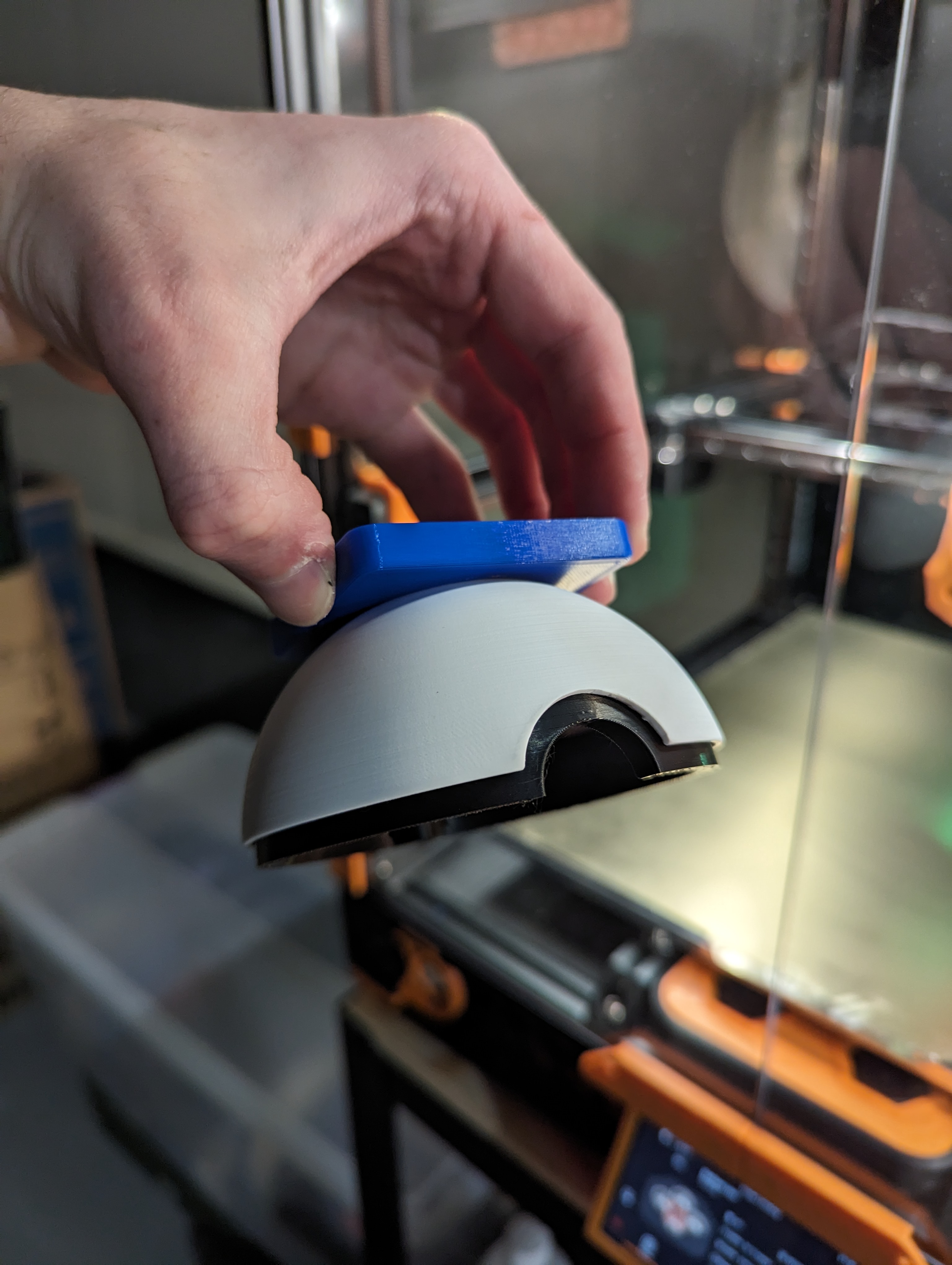 Pokeball 6x3mm Magnet Lower 3D model thumbnail