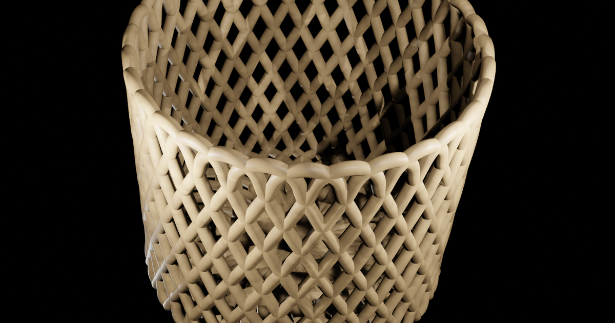 woven basket by Fheder Download free STL model