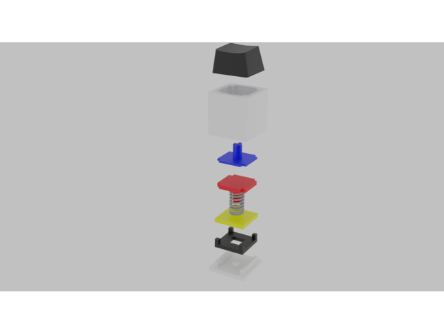 Clicky working keyboard-like electronic momentary switch