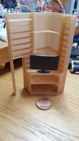 Shelves model with TV