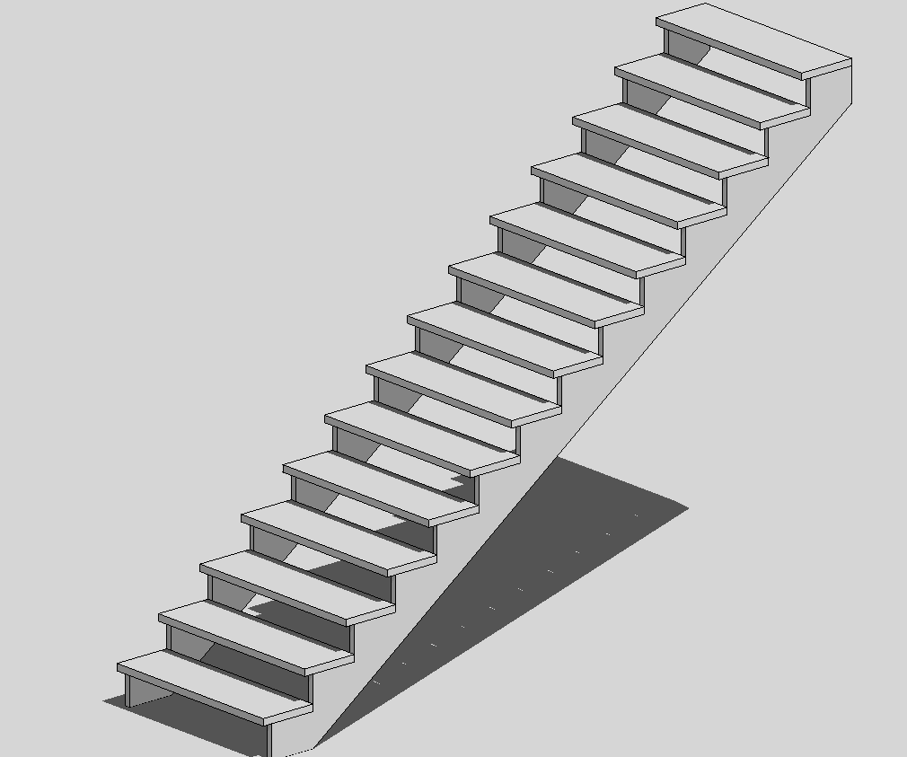 Straight Open Dolhouse Stair - Scale It To Your Model Size By Guido 