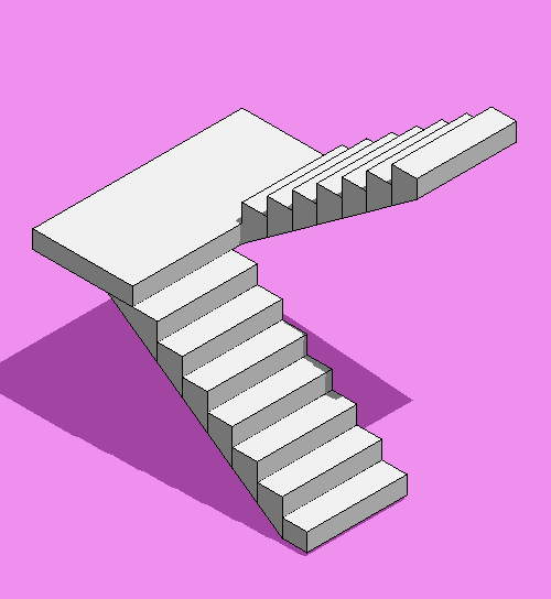 Landing stairs - One part - Scale it to your model size