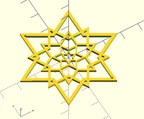 Parametric Flat Star with optional comet tail (OpenSCAD Customizer)