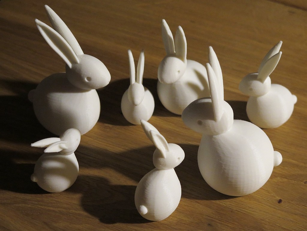 Customizable Easter Bunny, Osterhase (with OpenSCAD sources)