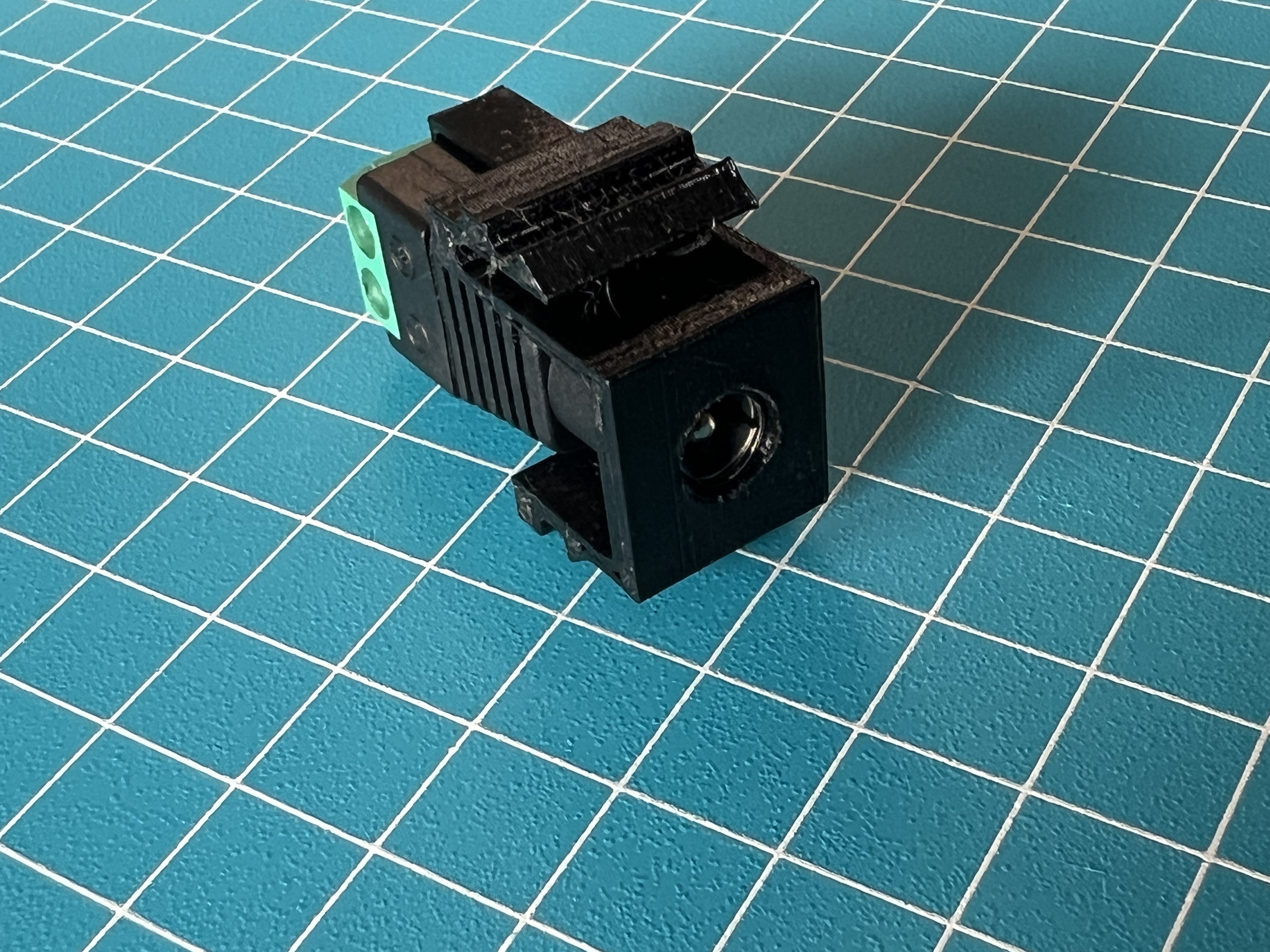 5.5mm VDC Jack Keystone adapter for racks or wall mounts