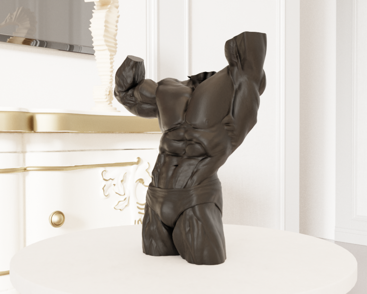 Arnold Schwarzenegger's Iconic Physique STL File – Muscular Bodybuilder 3D Printable Model