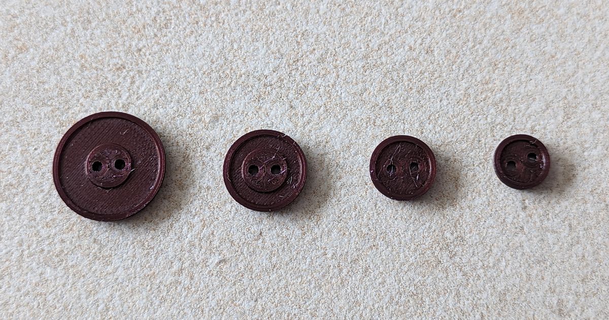 Edged Round Button by adsw | Download free STL model | Printables.com