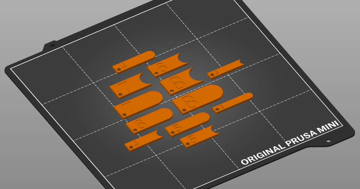 Parametric Radius Gauge for inner and outer diameters by Antigreen Download free STL model
