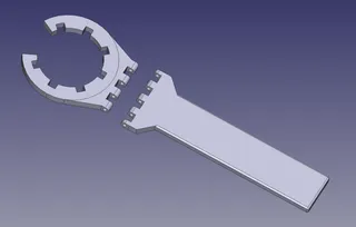 Wrench for PE pipe clamping screw