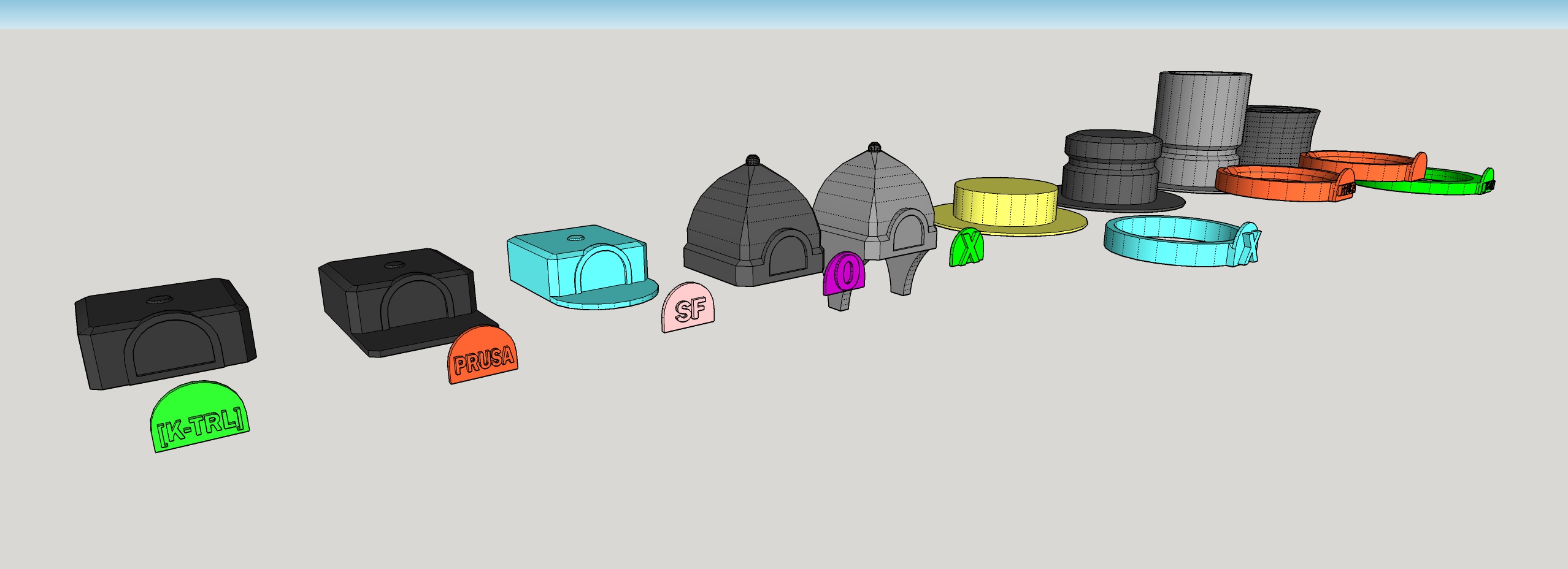 Mini 13: Head Gear Set 5 - Hats with Logos