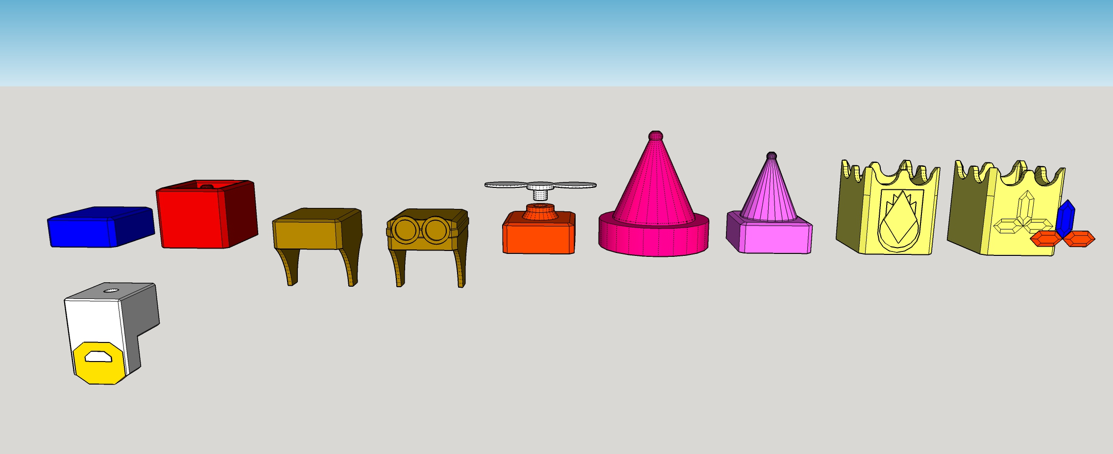 Mini 13 Head Gear Set 6 - Silly Hats