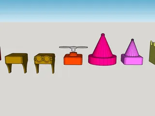 Mini 13 Head Gear Set 6 - Silly Hats by Katfish Heavy Industries ...
