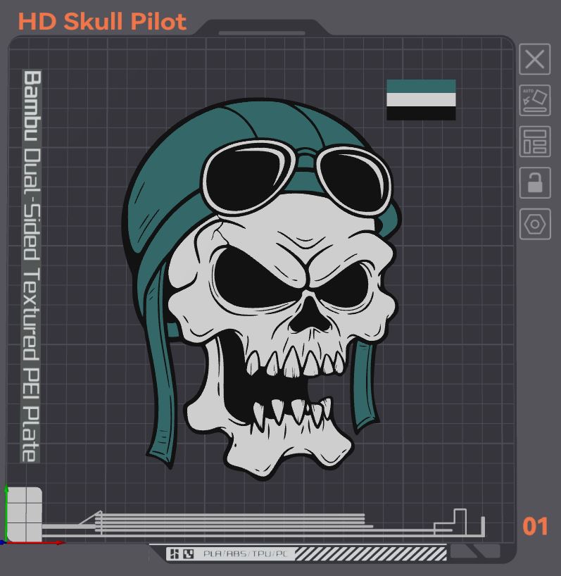 HD Skull Pilot by wizard7741, Download free STL model