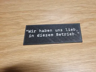 Wir haben uns lieb