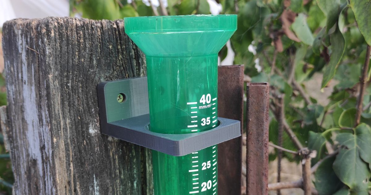 Rain gauge holder by Milos Kukic Download free STL model