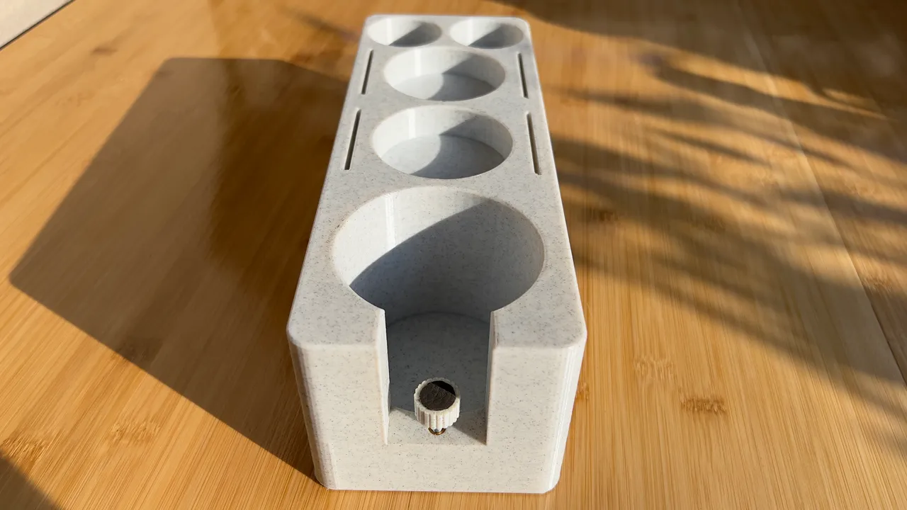 Tamperstation 51-58 mm voor zeefdragers, in hoogte verstelbaar espresso