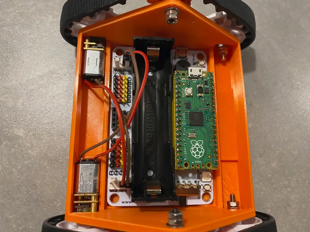 Battlebot Sumo Robot using Raspberry Pi Pico and WuKong 2040