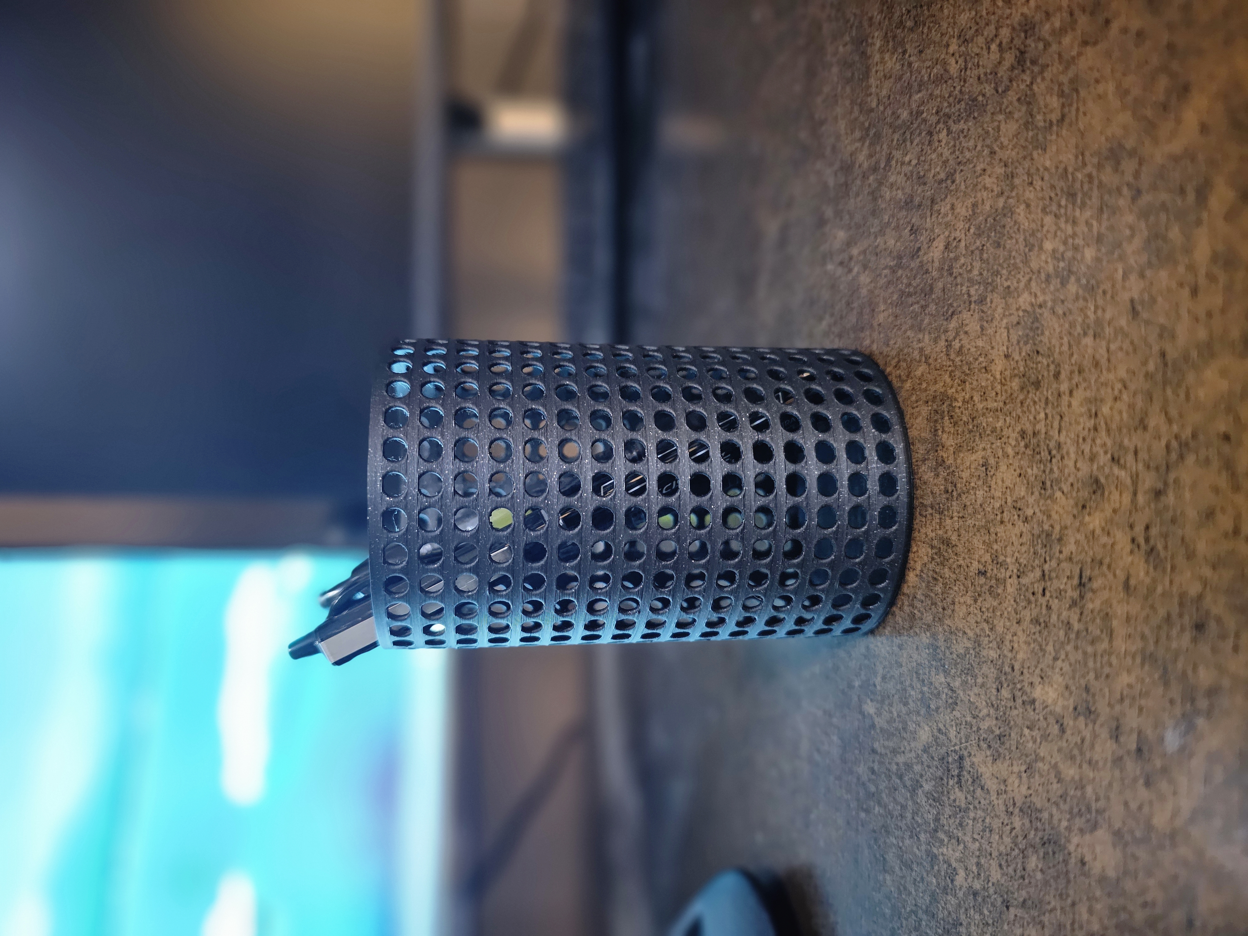 Simple Narrow Pen Holder with Holes