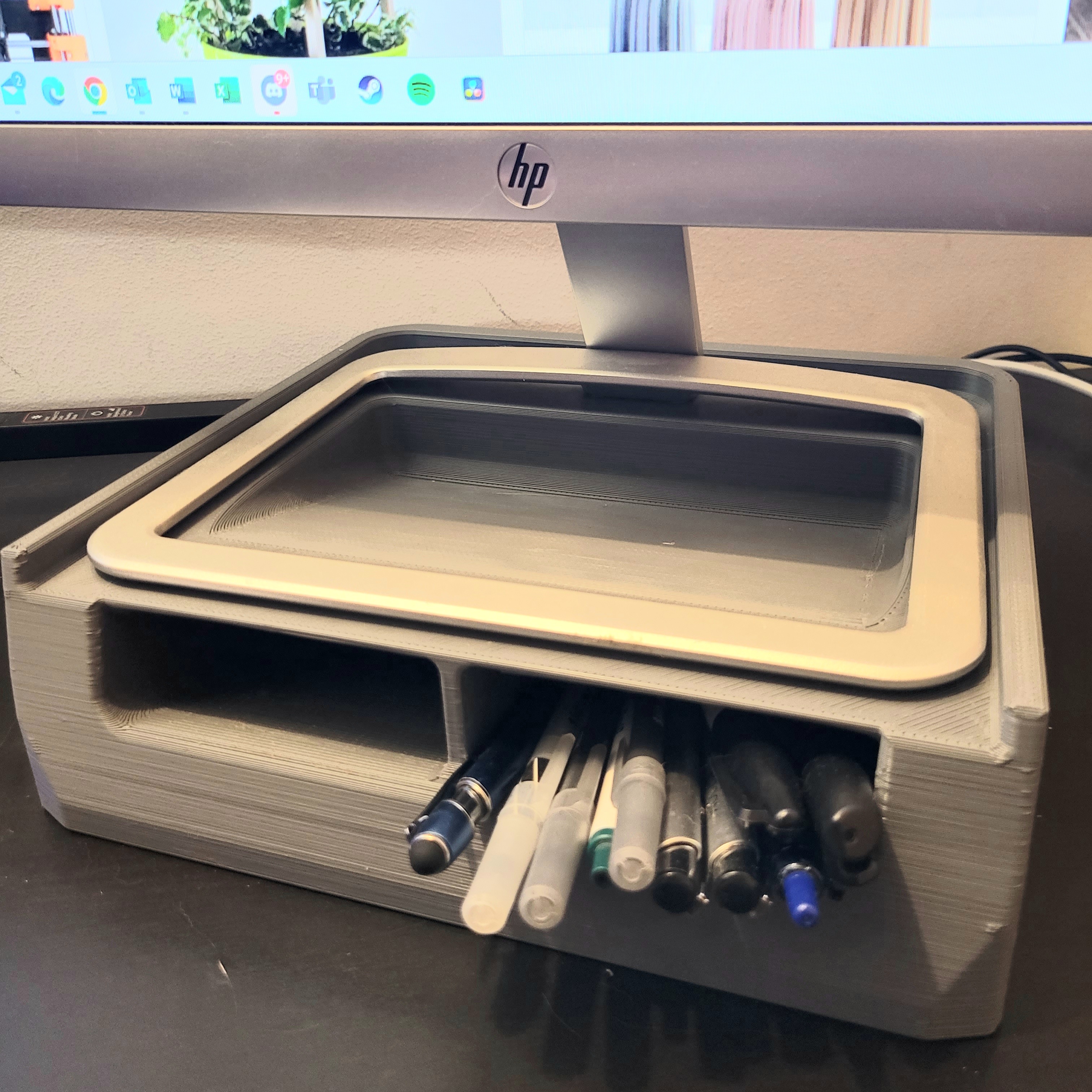 Monitor Riser - Desk Organizer - HP27es and Similar