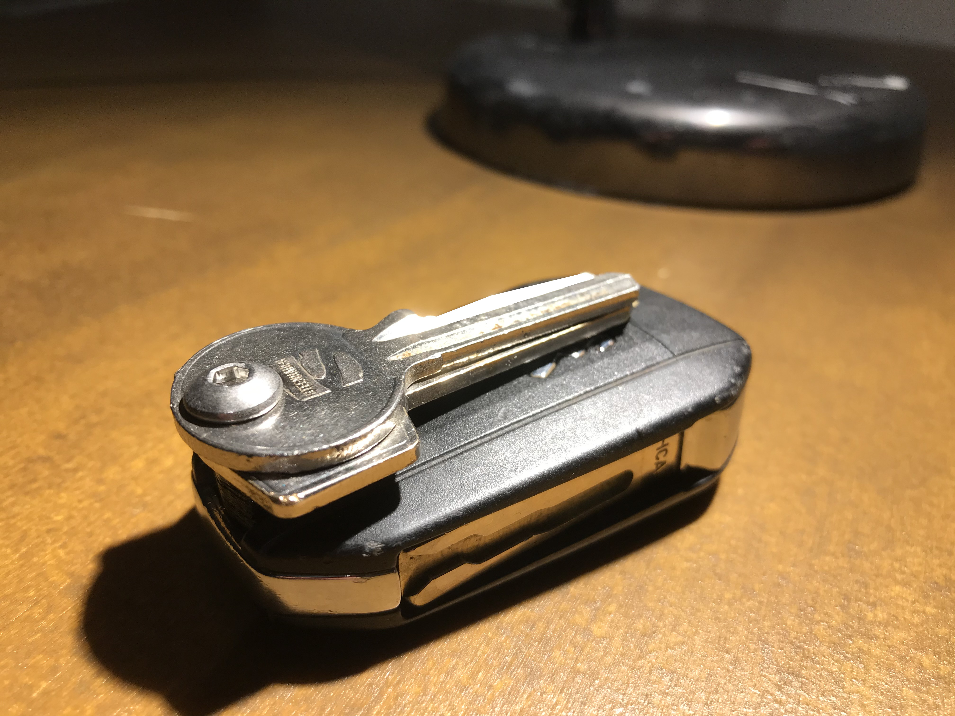 Peugeot keychain pocket knife style