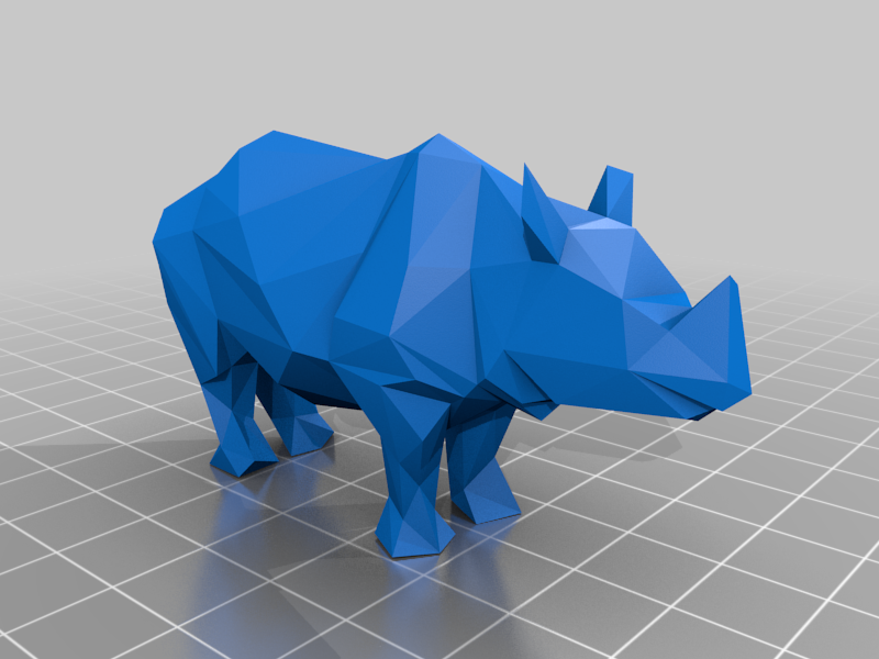 Miniatura 4 do modelo 3D LOW POLY RHINO