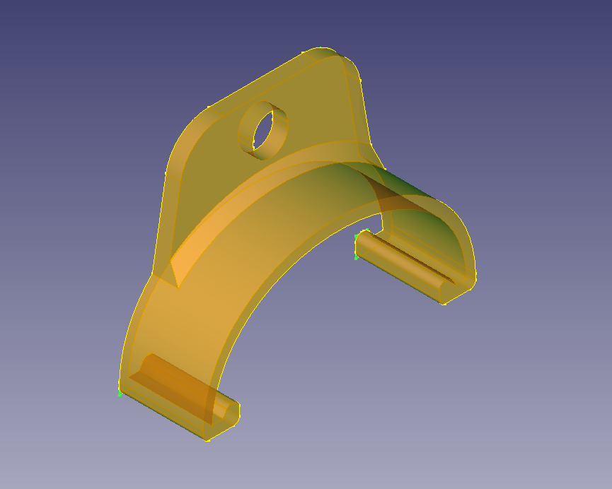 Bicycle fender bracket with FreeCAD model file