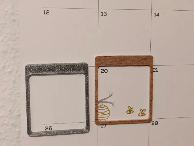 Magnetic date frame for Kurzgesagt calendar