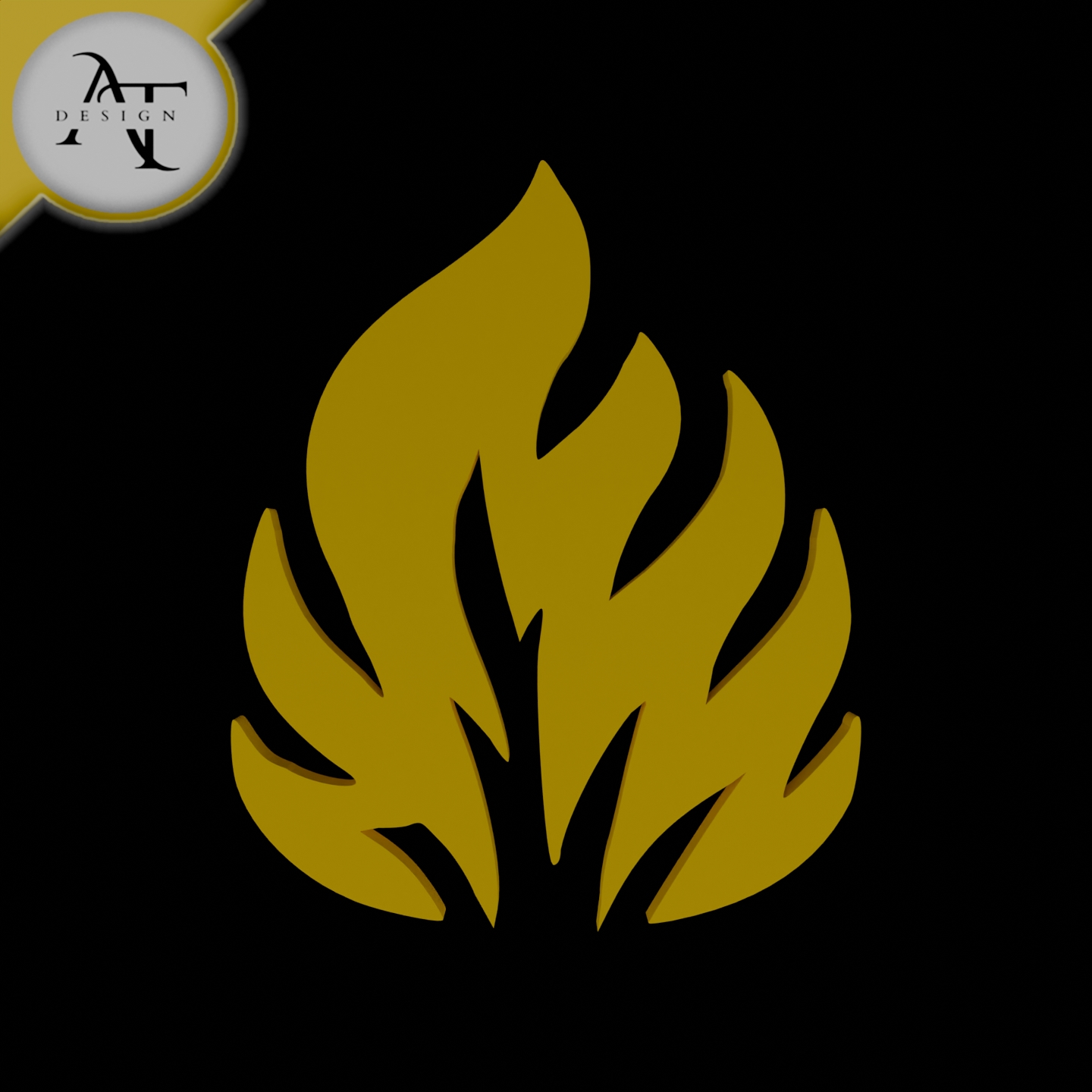 Simple Flame Symbol - 2D Art