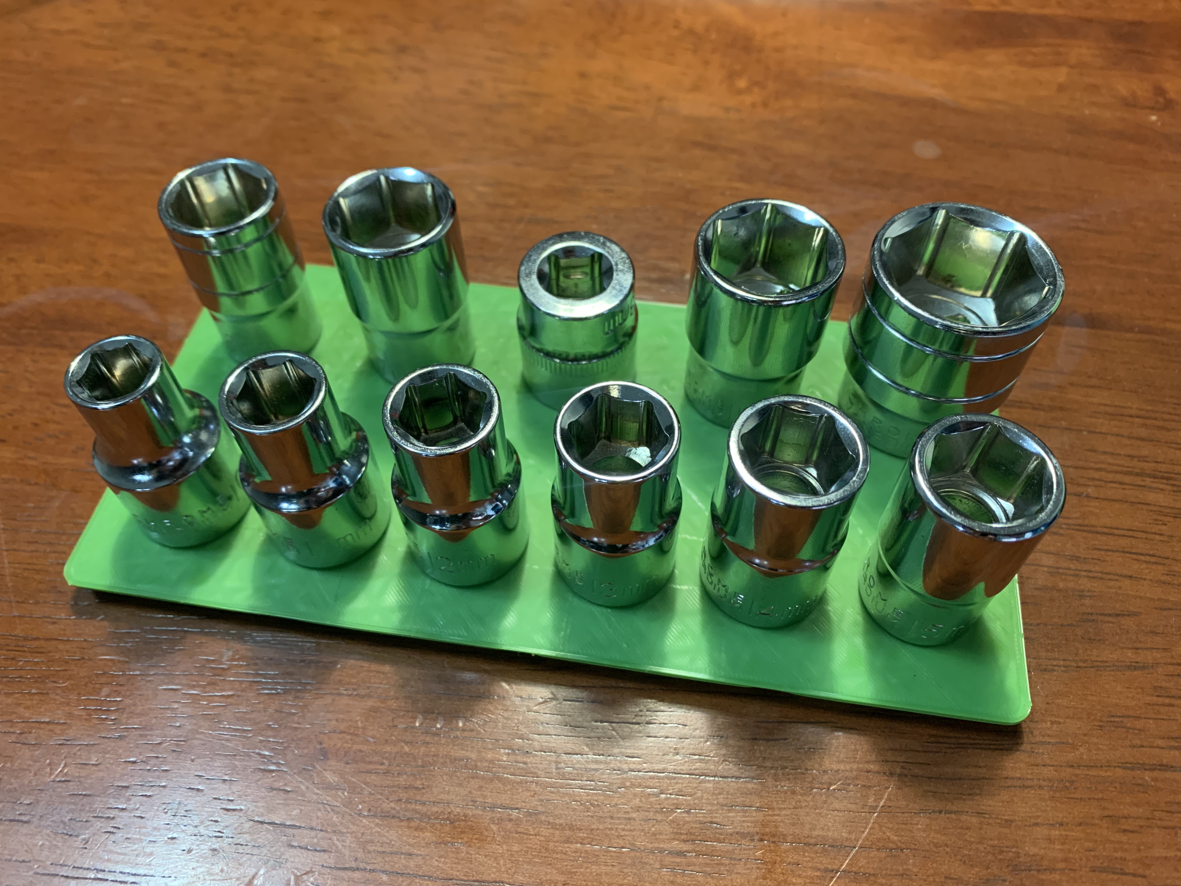 Gridfinity 1/2 inch 9 sockets holder