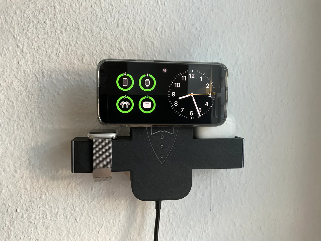 Wall mounted apple watch charger hot sale