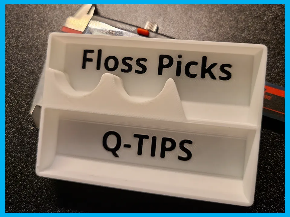 Q-Tip Case Upgrade (Floss Picks) by Ecwag, Download free STL model