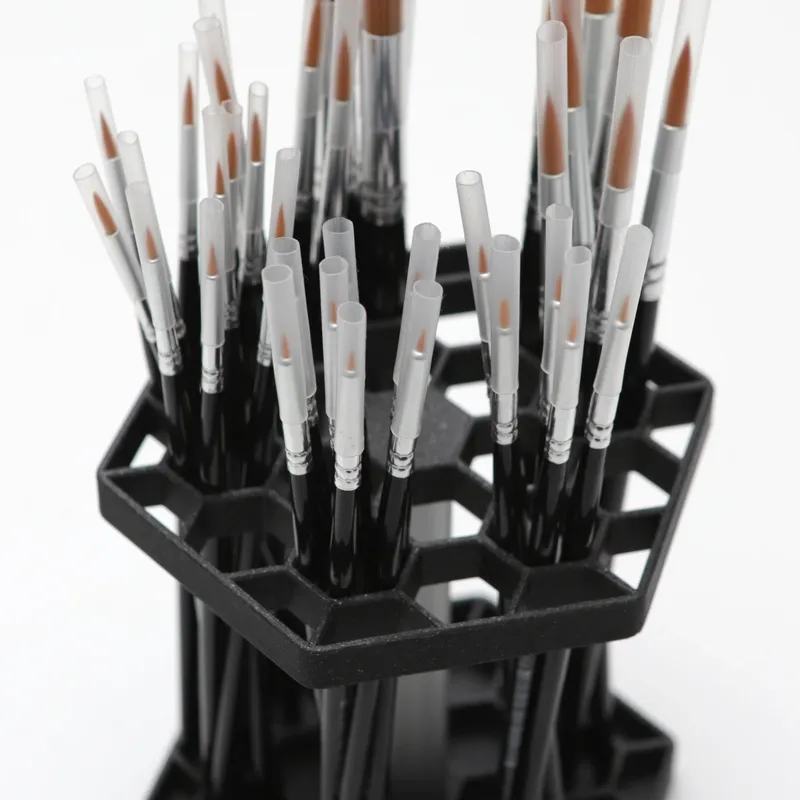 Hexagonal Paintbrush Holder by tno2k22, Download free STL model