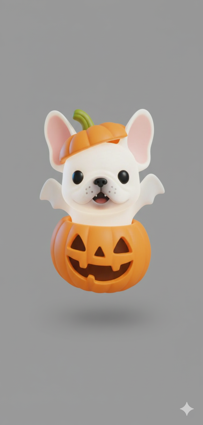 The Frenchie Ghost in Pumpkin