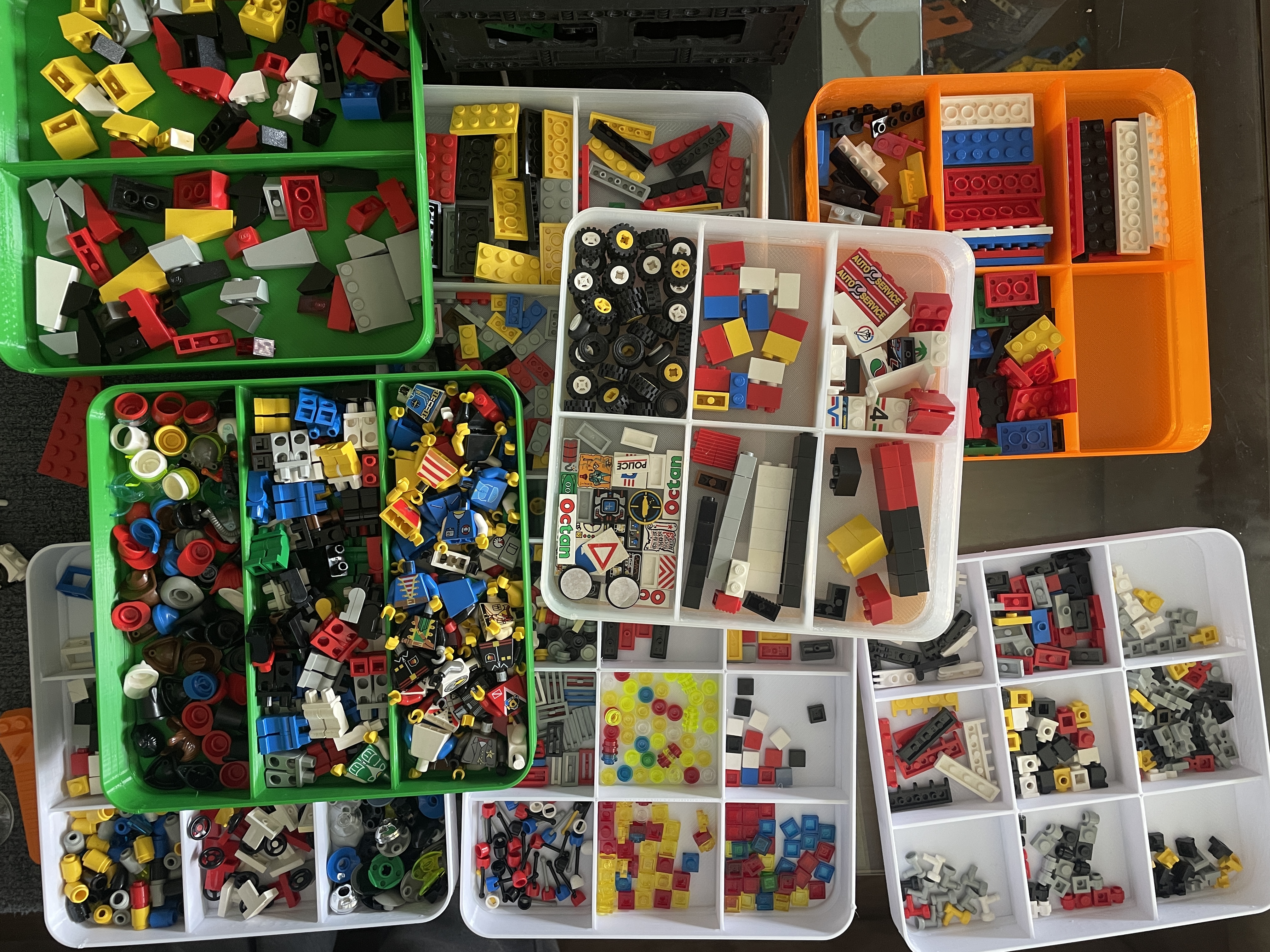 Lego Sorting Trays with divider 3D model thumbnail