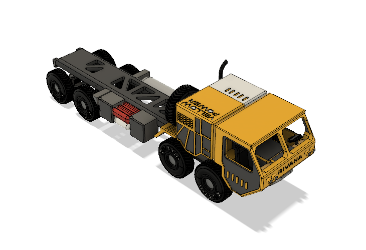 Yellow Military Truck Chassis