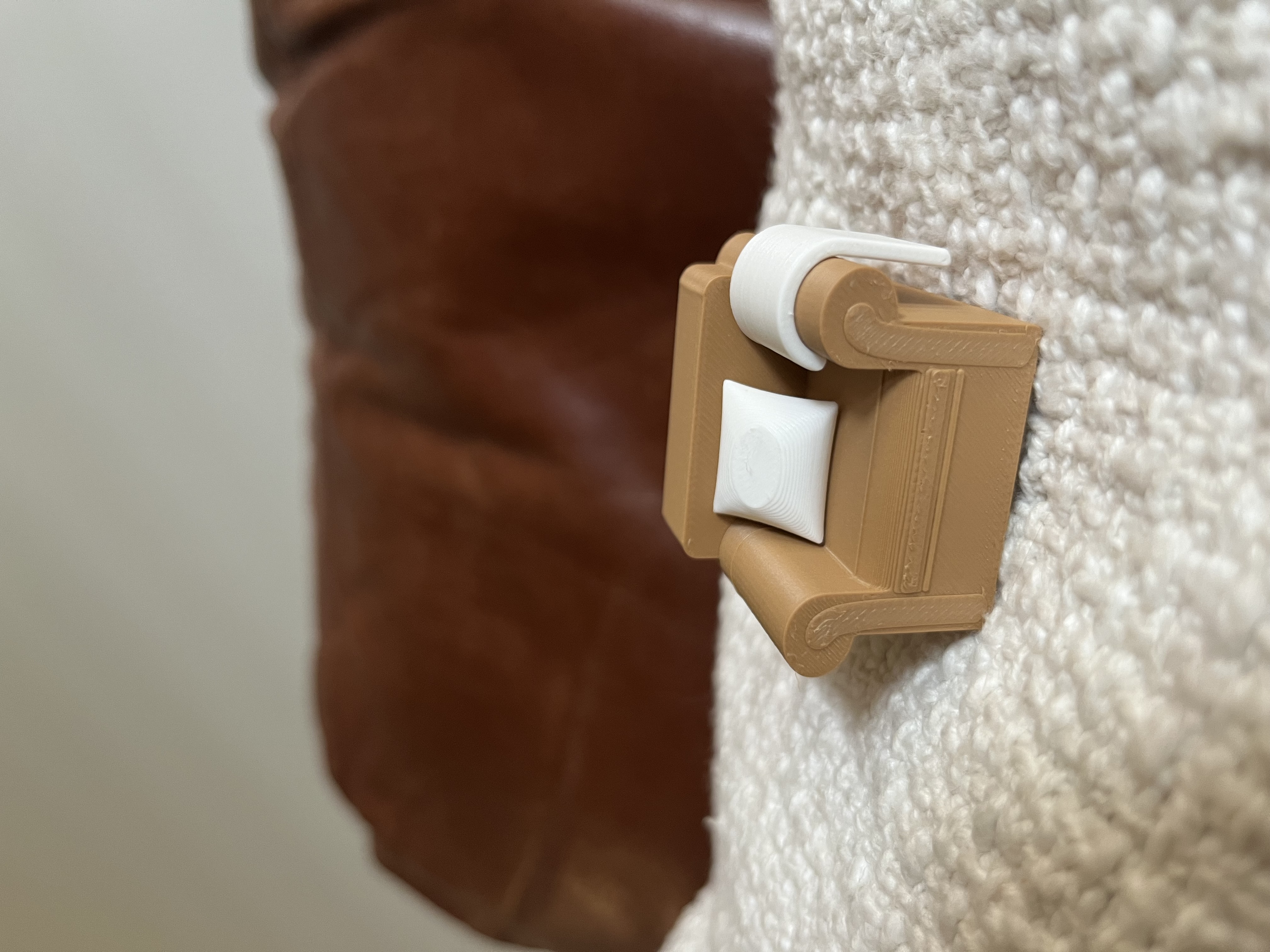 Armchair with Throw Pillow and Blanket