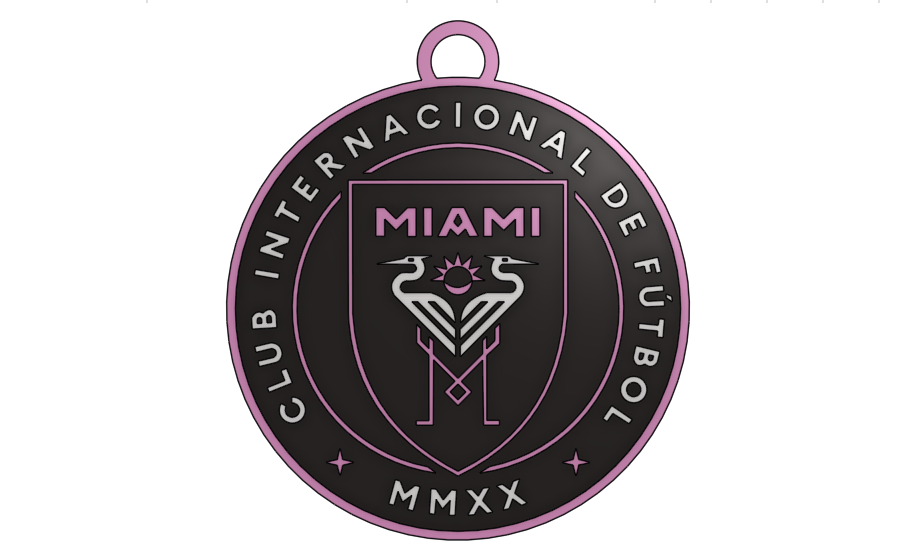 Miniatura 2 do modelo 3D Inter Miami CF Keychain
