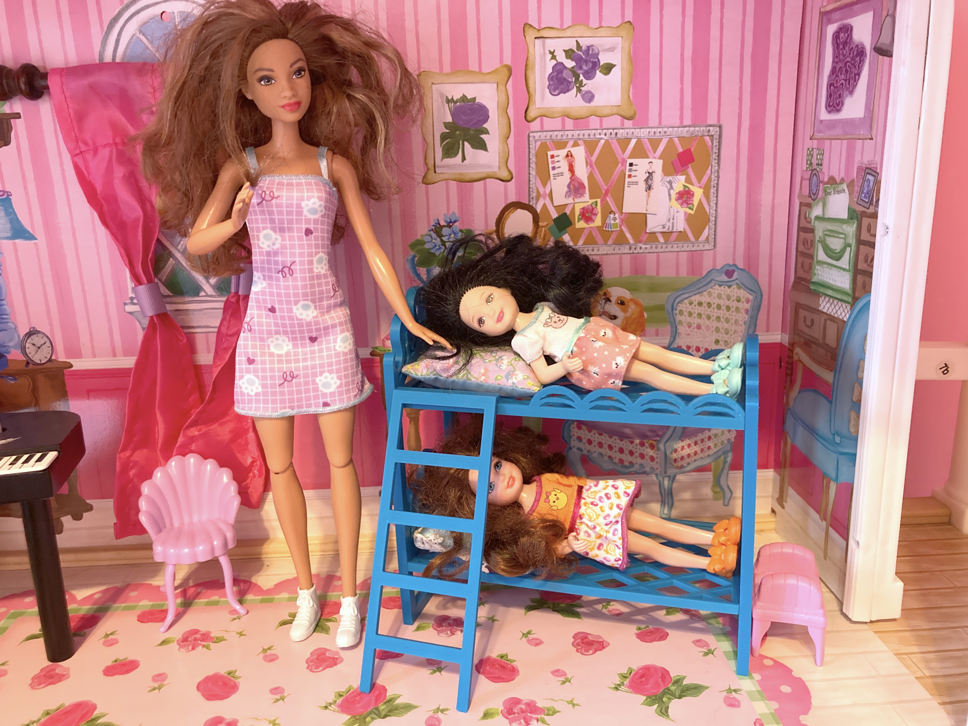 Barbie bedroom bunk bed online