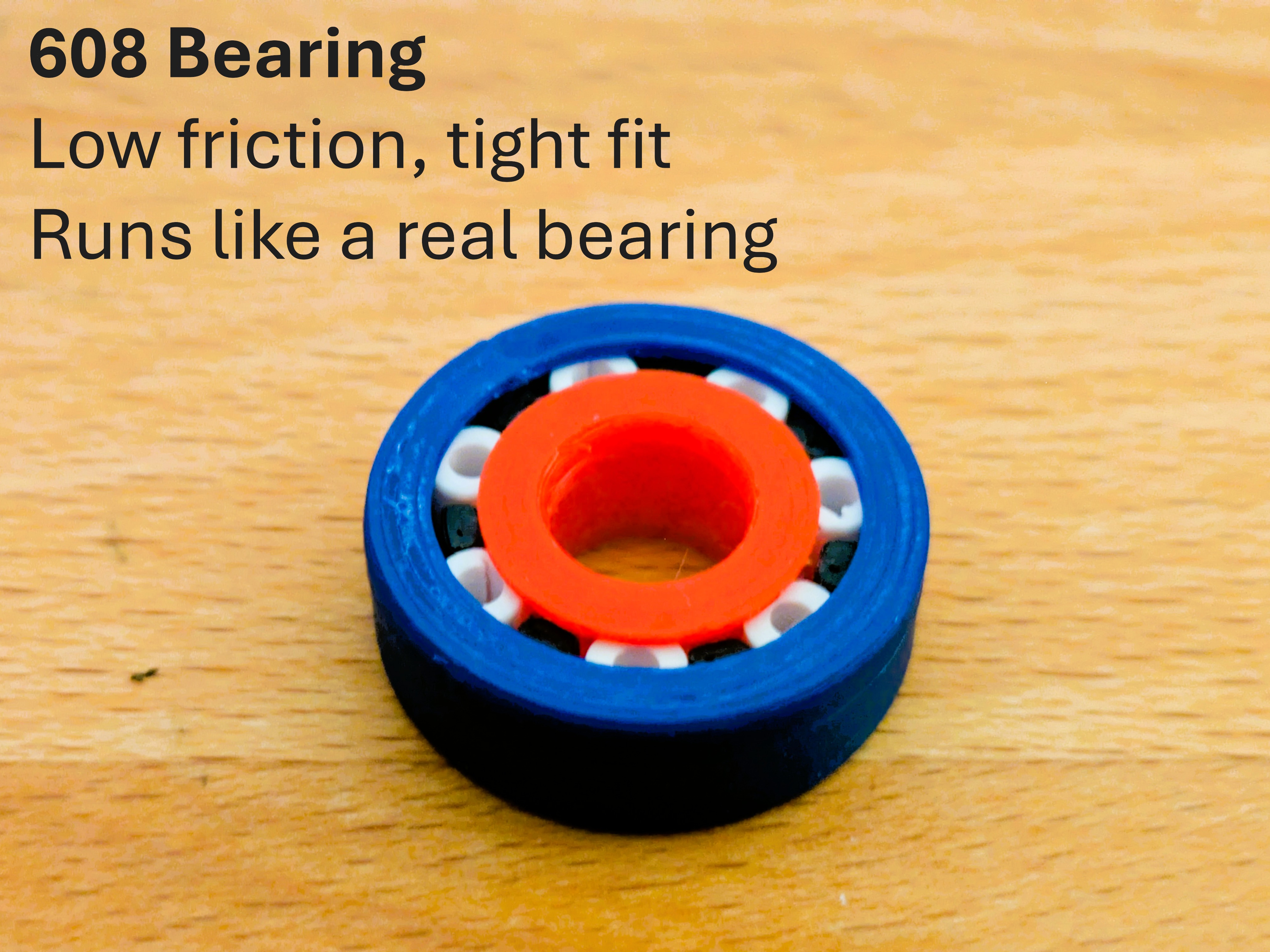 608 Bearing - fully printed, easy assembly