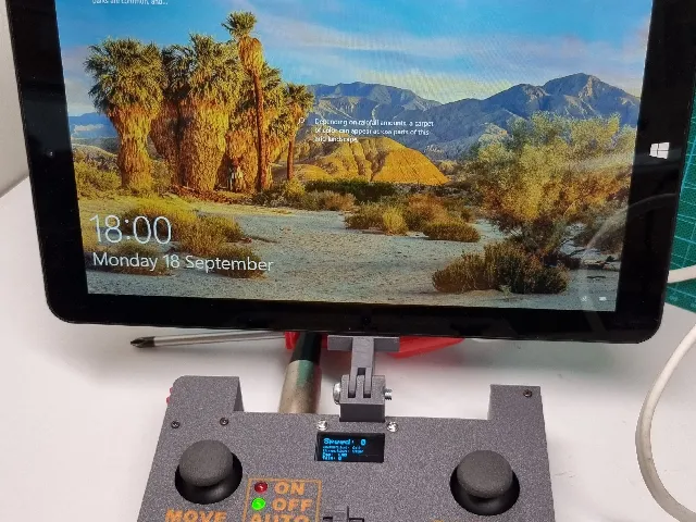 Variable tablet mount on GoPro